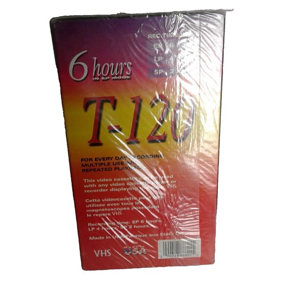 Vintage Brand NewT-120 HQ VHS VCR Panatek 6 Hrs- SEALED unused - Picture 2 of 2